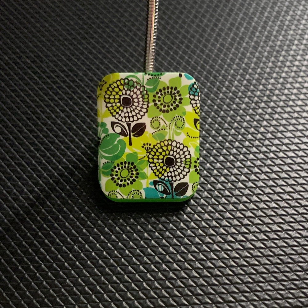 Vera Bradley Limes Up Reading Light with Yellow Button